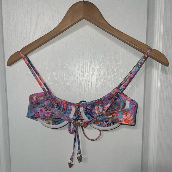 Kulani Kinis Minimal Bikini Drawstring Top RUCHED UNDERWIRE BRA BIKINI TOP ONLY - Picture 3 of 8